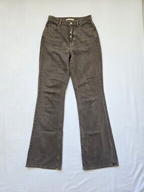 PacSun High Rise Bootcut Jeans Brown Taupe Size 25(XS) Button Fly Flare Y2K